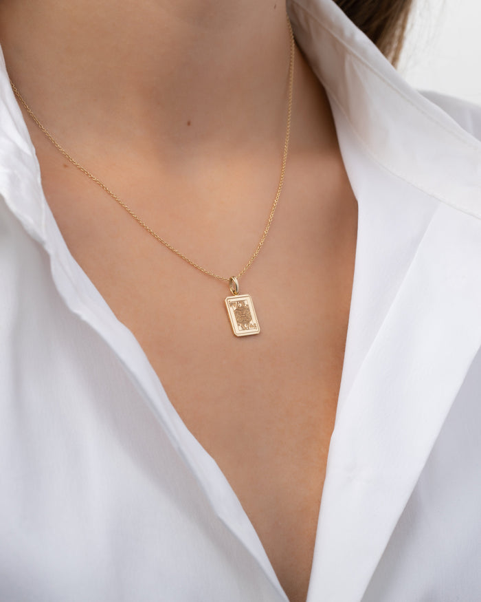 Collar de reina de corazones en oro de 14K, foto 3