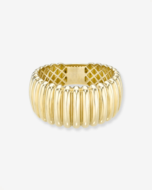 14K Gold Ribbed Ring, photo 1