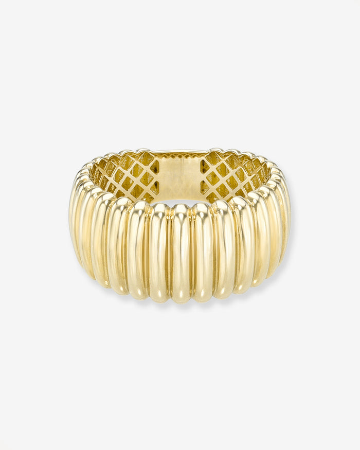 14K Gold Ribbed Ring, photo 1