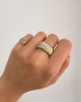 14K Gold Ribbed Ring, photo 4