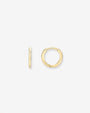 Aretes de aro huggie pequeños en oro de 14K, foto 1