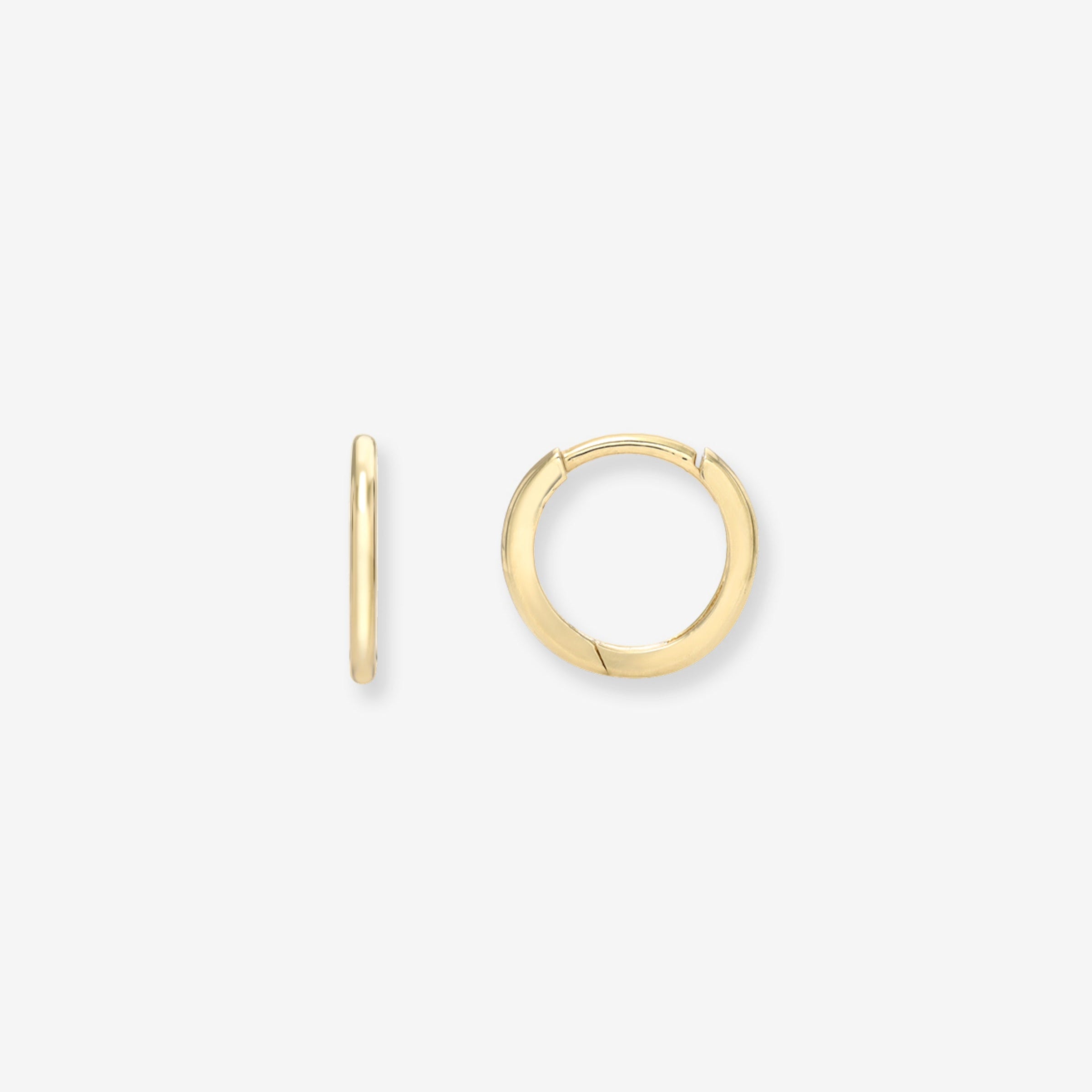 Aretes de aro huggie pequeños en oro de 14K, foto 1