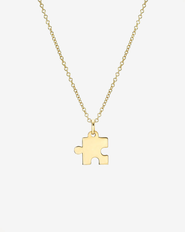 14K Gold Puzzle Piece Necklace, photo 1