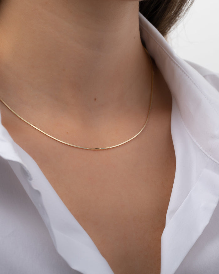 Collar de cadena de serpiente en oro de 14K, foto 9