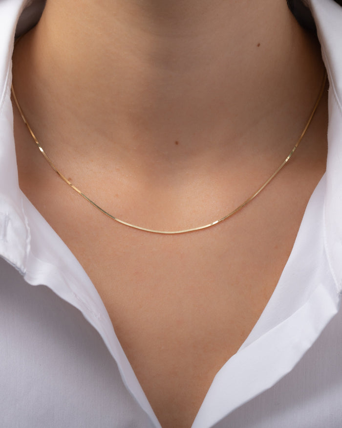 Collar de cadena de serpiente en oro de 14K, foto 8