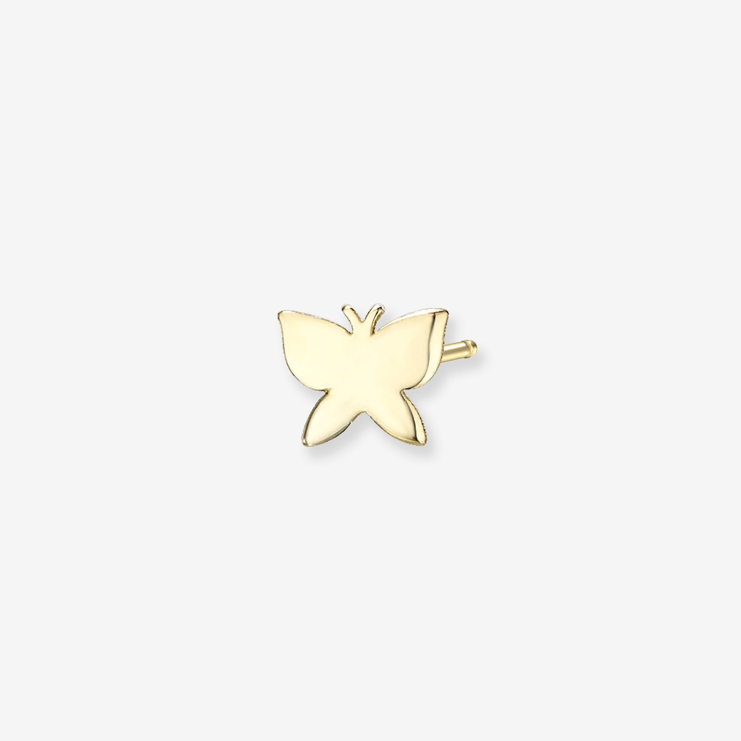 14K Gold Tiny Butterfly Stud Earring, photo 1