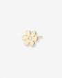 14K Gold Tiny Flower with Diamond Stud Earring, photo 1
