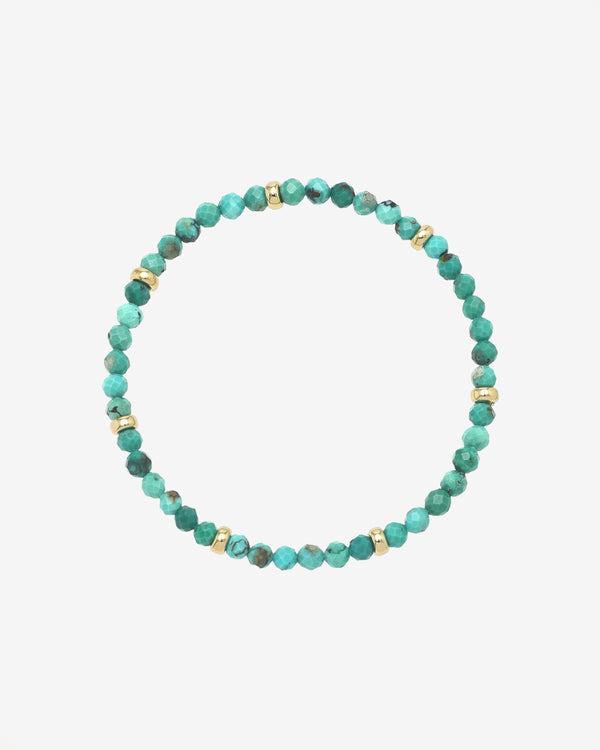 14K Gold Turquoise Segment Bead Bracelet, photo 1