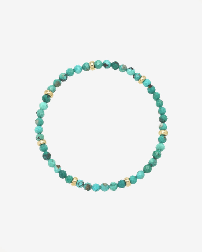 14K Gold Turquoise Segment Bead Bracelet, photo 1