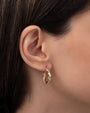 Aretes de aro con borde torcido en oro de 14K, foto 2
