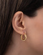 Aretes de aro de cordón torcido en oro de 14K, foto 2