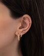 Aretes de aro de cordón torcido en oro de 14K, foto 5
