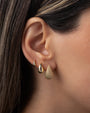 14K Gold Woven Teardrop Stud Earrings, photo 5