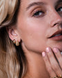 14K Gold Woven Teardrop Stud Earrings, photo 4