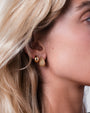14K Gold Woven Teardrop Stud Earrings, photo 2