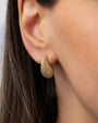 14K Gold Woven Teardrop Stud Earrings, photo 3