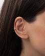 14K Gold and Diamond X Ear Cuff, photo 2