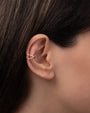 14K Gold and Diamond X Ear Cuff, photo 3