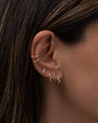 14K Gold Pave Diamond X Stud Earrings, photo 4
