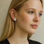 Katlyn Square Crystal Stud Earrings, photo 2