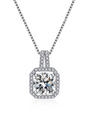 Two Carat Halo Cubic Zirconia Pendant Necklace, photo 8