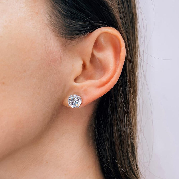 6 CTW Lab-Grown Diamond Stud Earrings in 14K Gold, photo 11