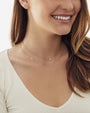 Collar de diamante grande en bisel en oro de 14K, foto 6