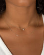 14K Gold Pear Diamond Bezel Necklace, photo 4