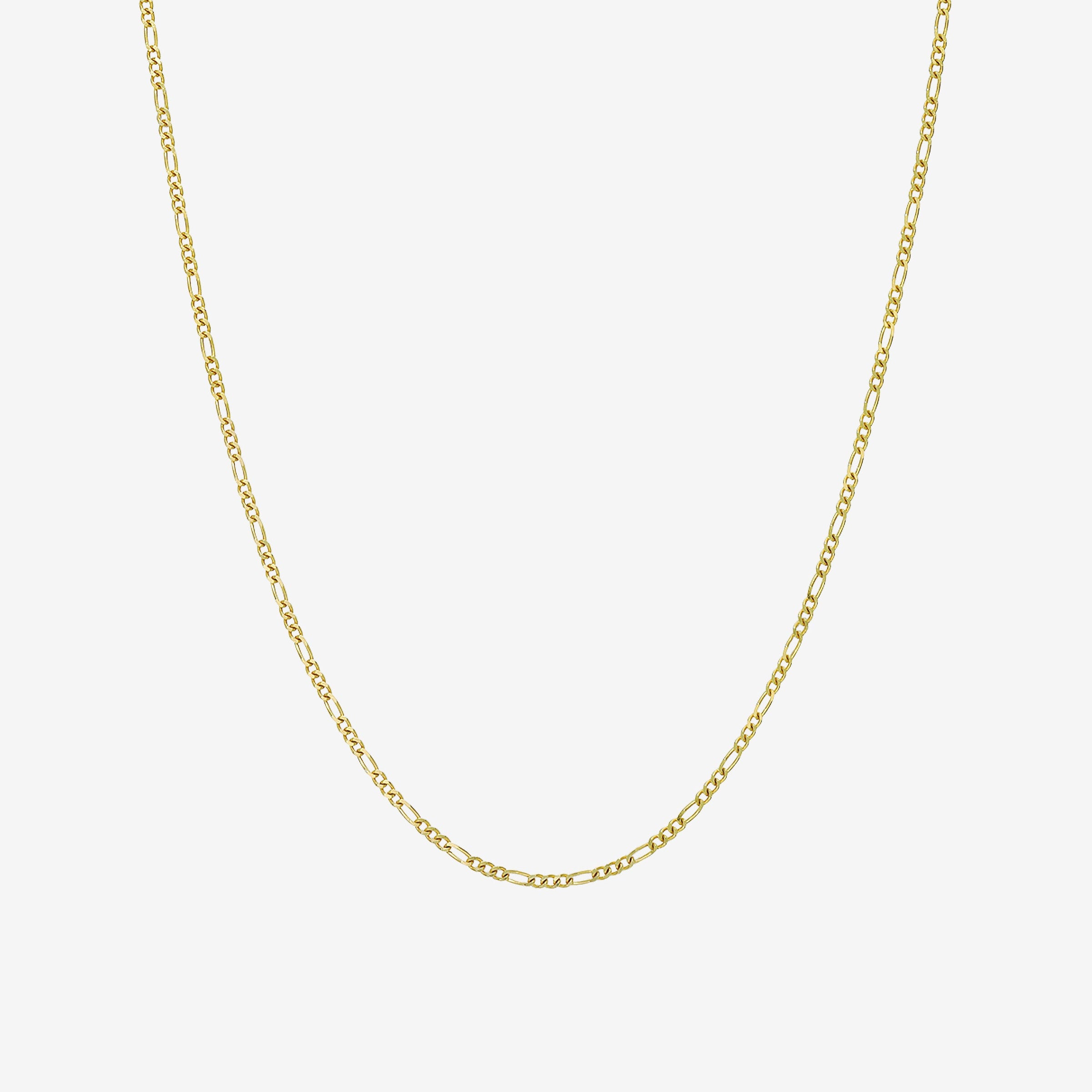 Collar de cadena Baby Figaro en oro de 14K, foto 1