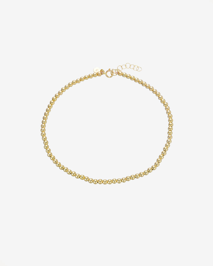 Tobillera de cuentas en oro de 14K, foto 1
