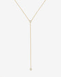 14K Gold Bezel Diamond Lariat Necklace, photo 1