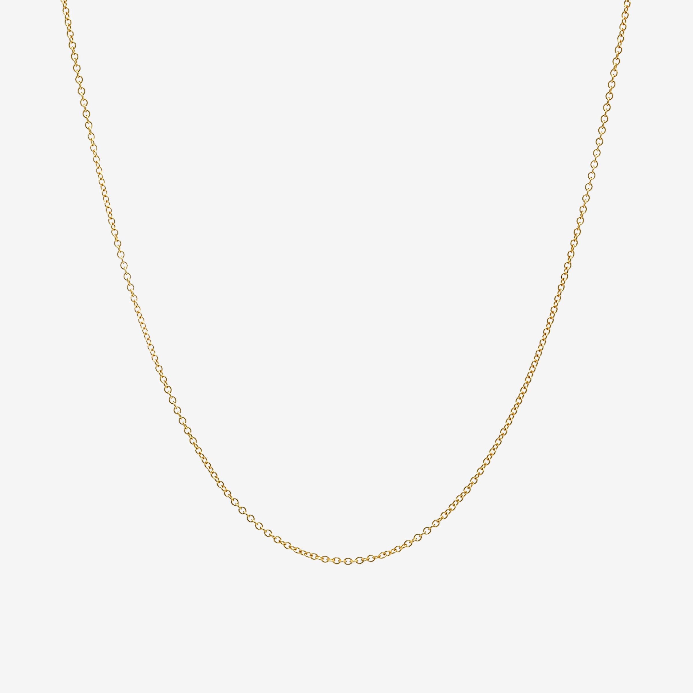 Collar de cadena de eslabones tipo cable en oro de 14K, foto 1