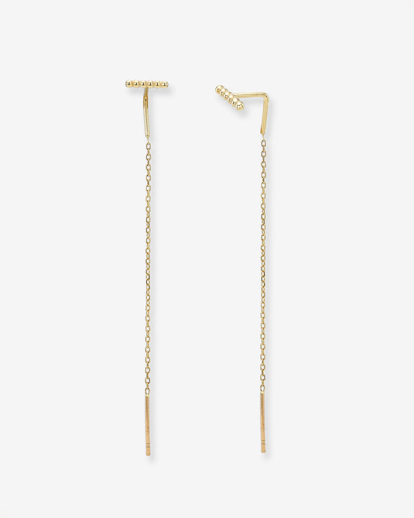 14K Gold Cable Link Threader Earrings, photo 1