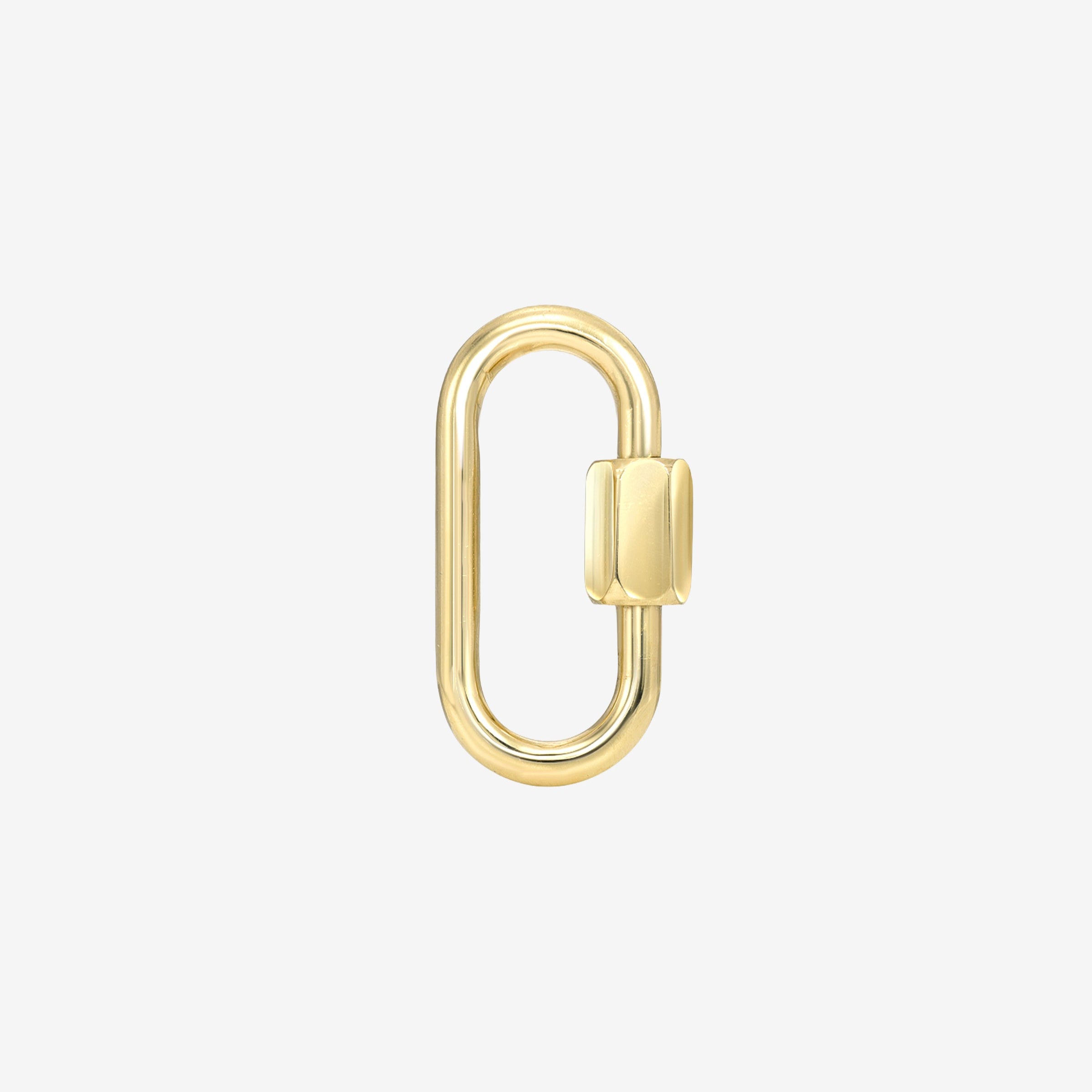 Dije de candado de mosquetón en oro de 14K, foto 1