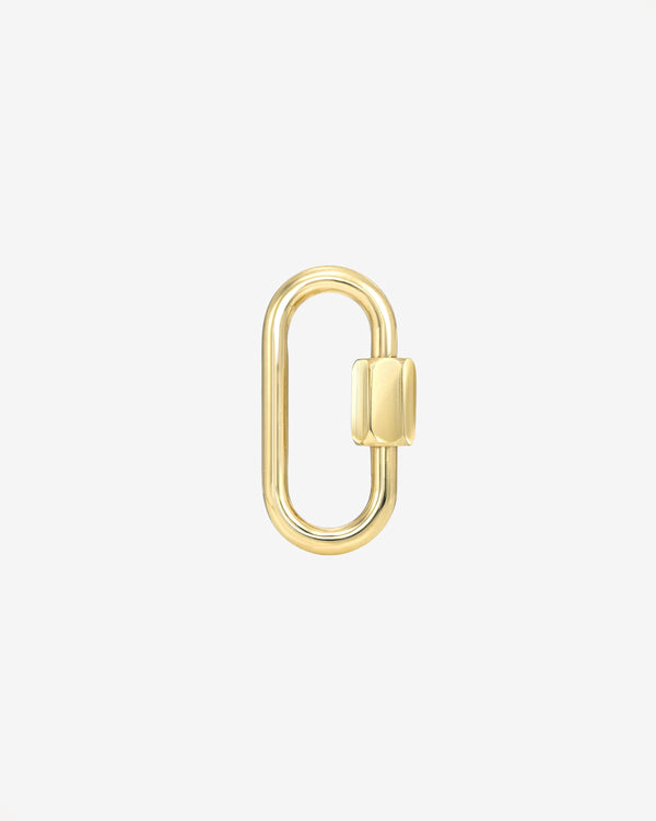 Dije de candado de mosquetón en oro de 14K, foto 1