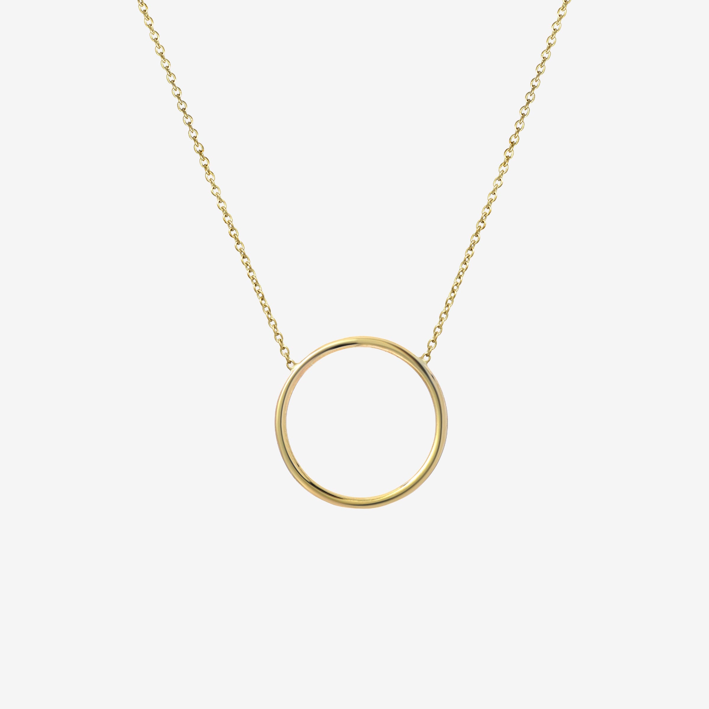 14K Gold Circle Necklace, photo 1