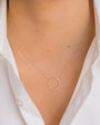 14K Gold Circle Necklace, photo 2