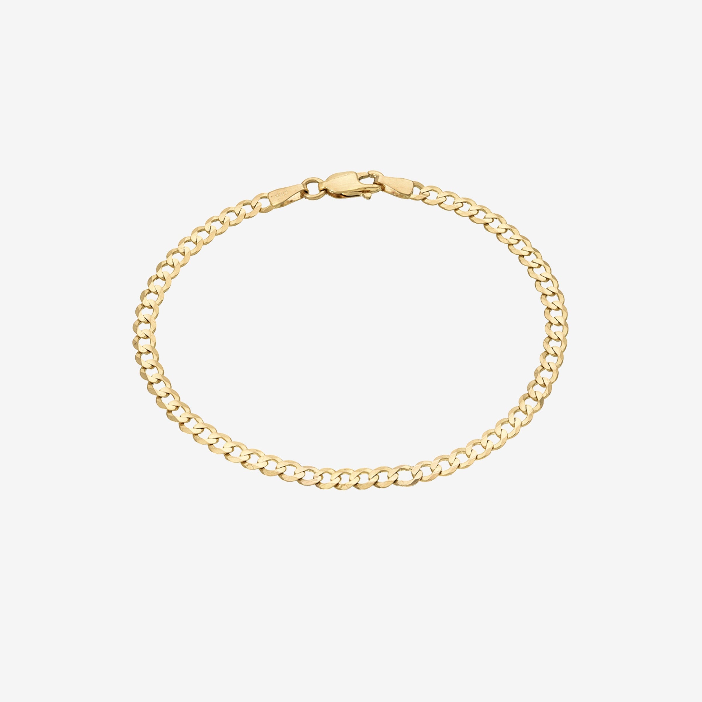 14K Gold Cuban Link Anklet, photo 1