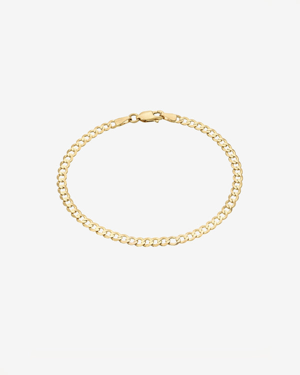 Pulsera de cadena cubana en oro de 14K, foto 1