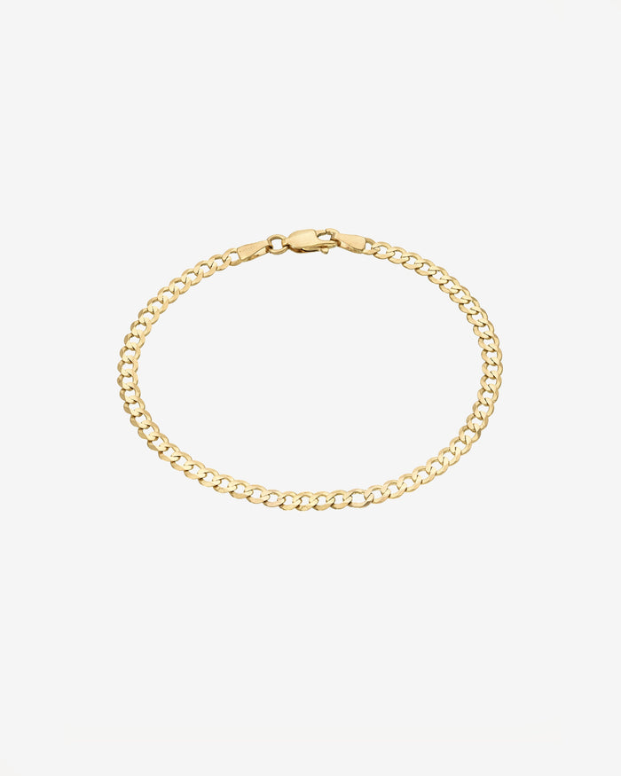 Pulsera de cadena cubana en oro de 14K, foto 1