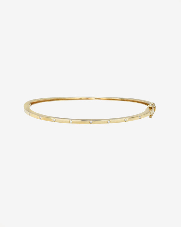 14K Gold Diamond Dot Bangle, photo 1