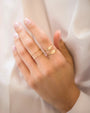 Anillo de hamsa con diamante en oro de 14K, foto 3