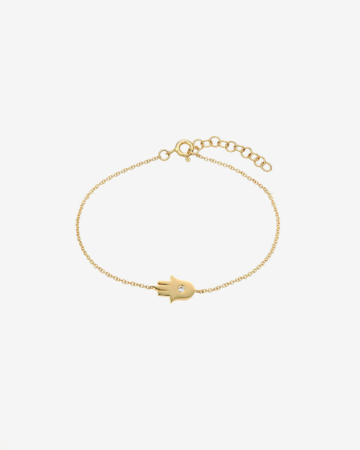 14K Gold Diamond Hamsa Bracelet, photo 1