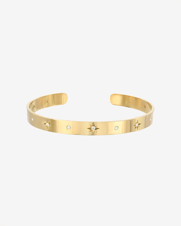 14K Gold Diamond Sunburst Cuff, photo 1