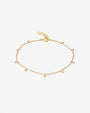 14K Gold Drop Bezel Diamond Anklet, photo 1
