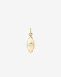 14K Gold Evil Eye with Tiny Diamond Pendant, photo 1