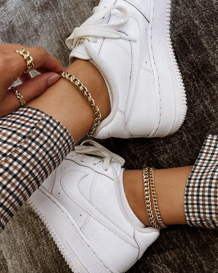 14K Gold Large Miami Cuban Link Anklet, photo 4