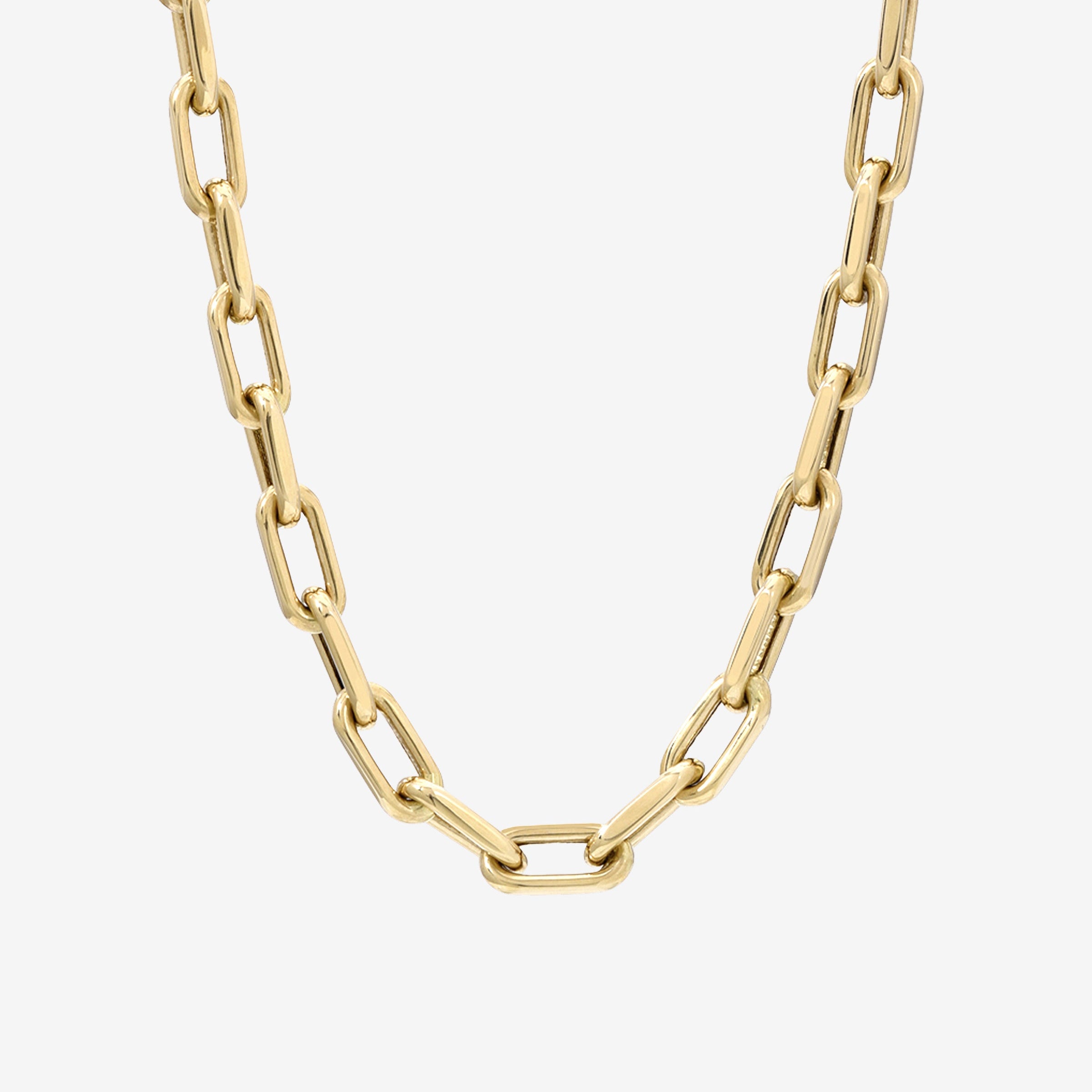 14K Gold Extra Large Open Link Chain Necklace, photo 1