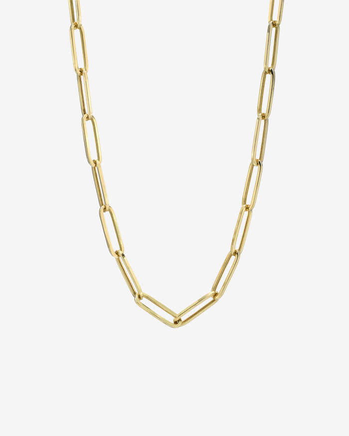14K Gold Extra Large Paper Clip Chain Necklace, photo 1