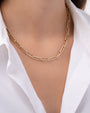 14K Gold Extra Large Paper Clip Chain Necklace, photo 3